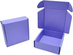 15 Pcs 4.7 x 4.7 x 1.6 Inches Mini Size Corrugated Cardboard Gift Boxes Recyclable Shipping Boxes for Packing Jewelry Ornament Gift Craft Packaging Supplier (Lavender, 4.7 x 4.7 x 1.6")