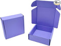 15 Pcs 6 x 6 x 2 inches Corrugated Cardboard Gift Boxes Recyclable Shipping Boxes for Mailing & Holidays, Wedding, Birthday, Gifts Packaging (Lavender, 6 x 6 x 2")
