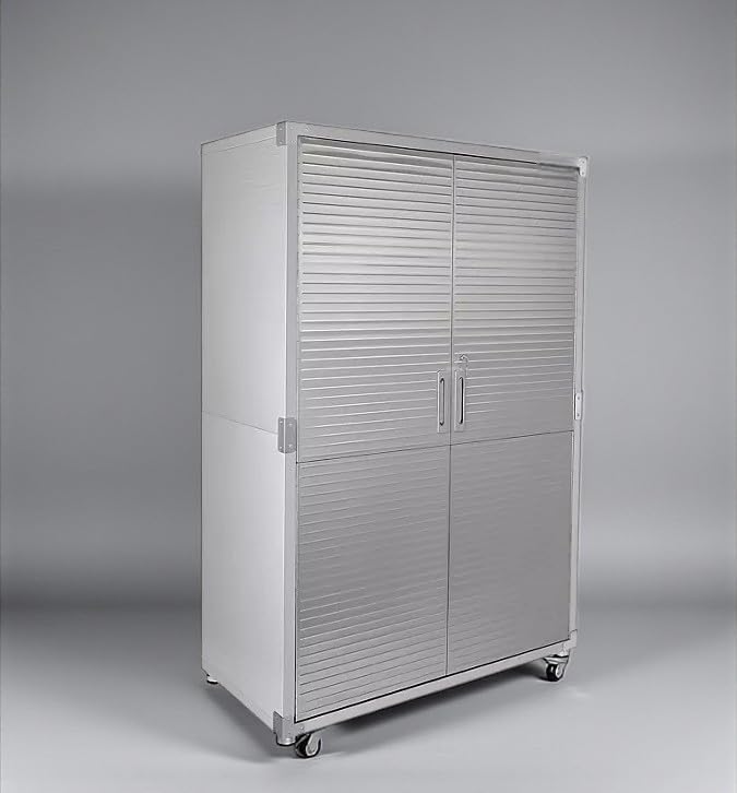 Heavy Duty Storage Solid Stainless Steel Cabinet with Lockable, Adjustable Shelf, Metal Garage Organizer (Granite, 48" W x 24" D x 72" H)