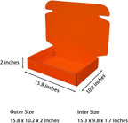 20 Pcs 15.8 x 10.2 x 2 inches Shipping Boxes for Small Business Cardboard Corrugated Mailer Boxes for Shipping Packaging Holidays Craft Gifts Giving Products (Orange Red, 15.8 x 10.2 x 2")