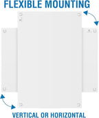 TSJ OFFICE Glass Dry-Erase Board - 48 x 32 Inches Brilliance White Magnetic Glass Whiteboard, Wall Mounted Large Frameless White Board for School, Home & Office