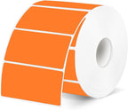 2x1 Inch Thermal Labels, Orange Thermal Printer Stickers, Waterproof Self-Adhesive Shipping Label Printer Sticker for Barcode, Name, Address, 300 Labels/Roll