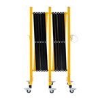 GYMTIME Industrial Expandable Metal Barricade, 16 Feet, Easily Assembled Safety Barrier with Casters, Flexible Mobile Gate, Adjustable Traffic Fence