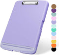 Plastic Clipboard with Storage, 8.5 x 11 Storage Organization Box Side-Opening, Heavy Duty Clip Board with Pen Holder and Paper Folder for Nurses, Teachers, Office & School Supply, Purple