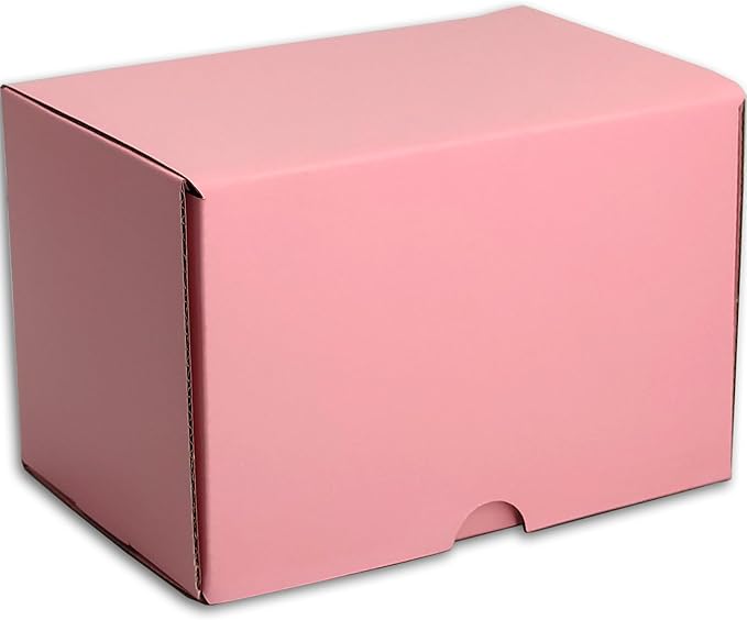 8x6x6 inches Small Shipping Boxes Set of 25 - Pink Mailer Corrugated Cardboard Boxes for Shipping Packaging Mailing Products