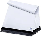 POLYSELLS 25 pcs 24x24 Inches White Poly Mailers Shipping Envelopes, Strong Adhesive Sealing, Waterproof, and Tear-resistant Postal Mailing Bags for Clothing, Books, and Accessories