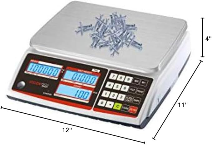 VisionTechShop TVC-6 Counting Scale for Parts and Coins, Lb/Kg Switchable, 6lb Capacity, 0.0002lb Readability
