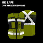 Safety Vest High Visibility Reflective Construction Vest for Men Women