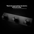Kingdong Black Key Holder for Wall 304 Stainless Key Hooks Adhesive Key Holder Wall Mount Key Hanger with 3 Heavy Duty Hooks Key Organizer for Kitchen, Bedroom, Bathroom (Black(3 Hooks))