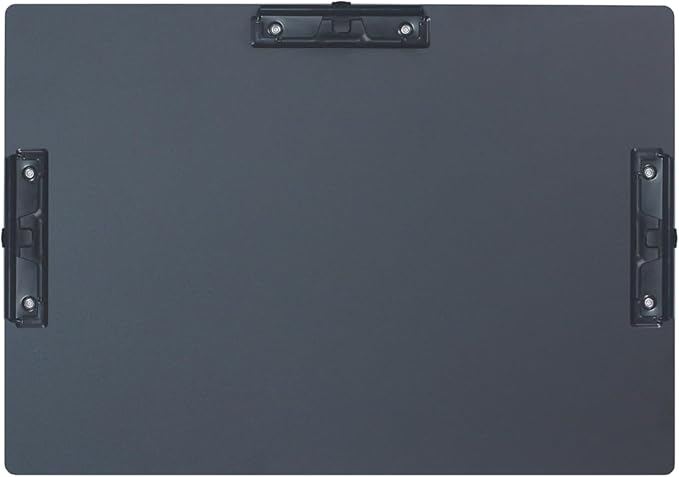 Acocony 11x17 Clipboard Three Clip Aluminium with Pen Holder Extra Large Clipboard Versatile Super Hard 11 x 17 Clipping Board Black Pack of 1