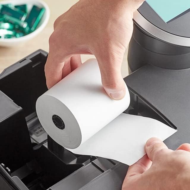 (50 Rolls) 3" x 165' Kitchen Register Rolls,1 Ply Bond Printer Receipt Paper POS Cash Register Paper (Non –Thermal Kitchen Printer Paper) for TMU200 SRP275 from Pony Packaging