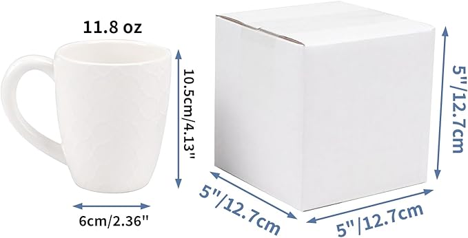 Hoikwo 5x5x5 Shipping Boxes Set of 25, White Corrugated Cardboard Box for Small Business for Packaging Mailing