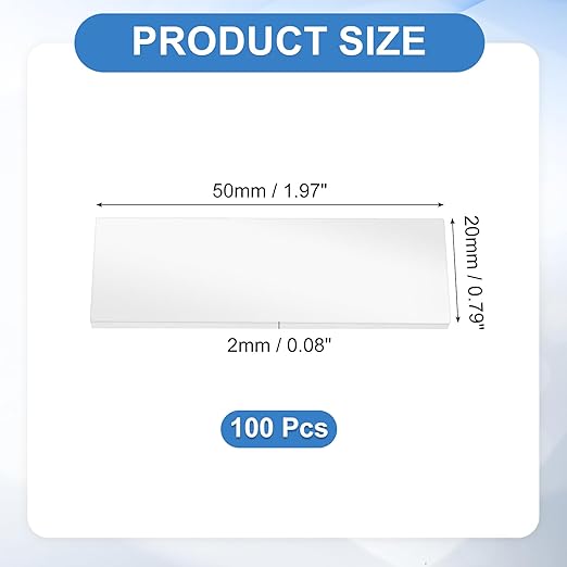 uxcell 100Pcs Double Sided Adhesive Pads, 1.97" x 0.79" Clear Removable Heavy Duty Mounting Tape Picture Hanging Sticky Adhesive Pad for Wall, Poster Picture, DIY Craft