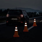 RoadHero 18 Inch 1 Pack Collapsible Traffic Safety Cones, Multi Purpose Pop-up Cones with Reflective Collar for Road Safety, Orange Cones for Driving Training, Parking Lots