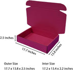 20 Pcs 17.7 x 13.8 x 2.5 inches X-Large Size Corrugated Cardboard Gift Boxes Recyclable Shipping Boxes for Mailing & Holidays, Wedding, Birthday, Gifts Packaging (Cranberry)