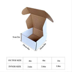 Shipping Boxes Corrugated Cardboard Mailer Boxes Literature Mailer for Packaging Small Business Craft Gifts Giving Products (White, 4x4x2)