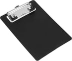 SINJEUN 30 Pack 4 x 6 Inch Small Clipboards Bulk, Black Memo Clipboard with Profile Clip, Mini Plastic Clipboard for Notepads, Receiptsl, Tickets﻿