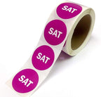 2" Round Labels, Inventory Control/Date Labels, 500 Per Roll (Sat)