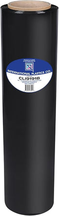 International Plastics Co. 18" Black 70 Gauge Plastic Stretch Film/Wrap 1500ft 500% Stretch Clear Cling Durable Adhering Packing Moving Packaging Heavy Duty Shrink Film