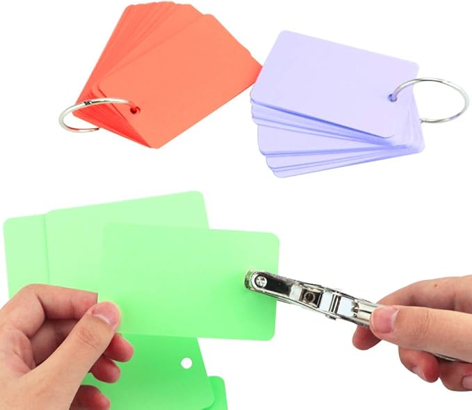 30 Pcs Book Rings 1.5 inch Nickel Plated Steel Binder Circles with Hole Puncher