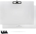 Aluminum 11x17 Clipboard A3 Metal Stainless Hangable Clipboards with Clips Art Pen Holder Extra Large Clip Board for Business Medical Professionals Workshop (Silver, A3-Single)