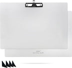 Aluminum 11x17 Clipboard A3 Metal Stainless Hangable Clipboards with Clips Art Pen Holder Extra Large Clip Board for Business Medical Professionals Workshop (Silver, A3-Single)