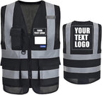 A-SAFETY High Visibility Reflective Safety Vest Customize Logo (XS-8XL)