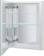 Fundin Lighted Medicine Cabinet with LED Light, Defogger, Dimmer, Outlet and USB Charger, Recessed or Surface Mount, Aluminum Material,20W x 25.6H inch