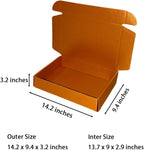 20 Pcs 14.2 x 9.4 x 3.2 inches Shipping Boxes for Small Business Cardboard Corrugated Mailer Boxes for Shipping Packaging Holidays Craft Gifts Giving Products (Copper, 14.2 x 9.4 x 3.2")