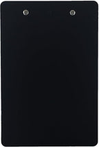 Trade Quest Memo Clipboard 6'' x 9'' Low Profile Clip Plastic (6-Pack) (Black)