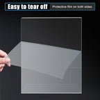 12pack 8.5x11 Acrylic, L Shape Clear Plastic, Menu Holder, Unbreakable Table Sign Holder for Restaurant, Office, School, Store and Home Use
