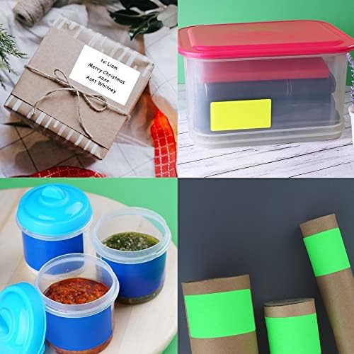 Royal Green Rectangular Stickers Color-Coding Labels for Organizing, Moving, and Storage Boxes 4" x 2" Stickers to Write On Name Tags, 300-Pack (Neon Pink)