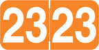 2023 Year Stickers, Doctor Stuff 2023 Chart Stickers, Orange Color Coded, Ames/TAB Style, USA Made Year Labels for End Tab File Folders, 500/Roll, 1 Roll, 3/4" x 1-1/2"