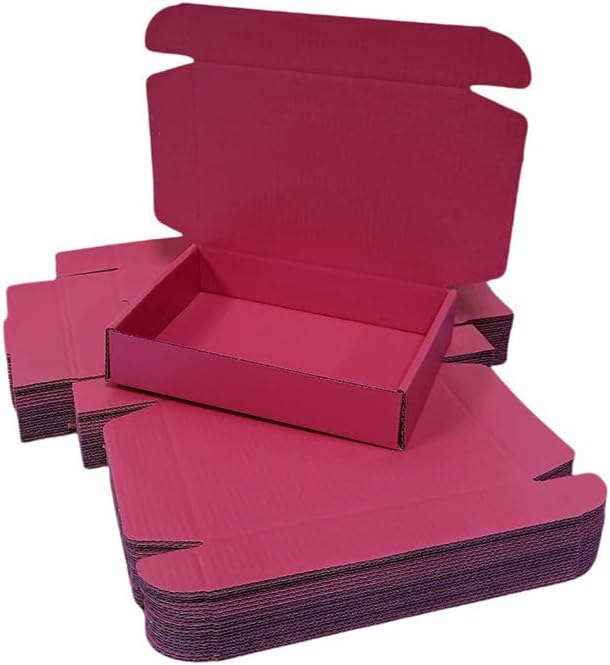 30 Pcs 9.8 x 7.9 x 2.8 inches Shipping Boxes for Small Business Cardboard Corrugated Mailer Boxes for Shipping Packaging Holidays Craft Gifts Giving Products (Cranberry, 9.8 x 7.9 x 2.8")