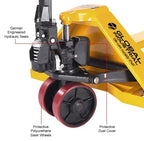 Global Industrial Industrial Duty Pallet Jack with 27" W x 48" L Forks, 5500 lb. Capacity, General Purpose Manual Pallet Truck for Warehouse, Manufacturing and Retail