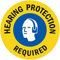 Mighty Line Hearing Protection Required Floor Sign Sticker, Heavy-Duty, Peel and Stick Adhesive, 24"