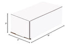 Box USA BM843 8"L x 4"W x 3"H, White (Pack of 50)
