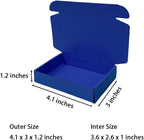 50 Pcs Mini Size Shipping Boxes for Small Business Cardboard Corrugated Mailer Boxes for Shipping Packaging Holidays Craft Gifts Giving Products (Industrial Blue, 4.1 x 3 x 1.2")