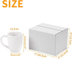 PETAFLOP Shipping Boxes 7x7x5 White Cardboard Box Kraft Corrugated Small Mailing Boxes, 25 Pack