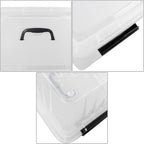 Sandmovie 12 Quart Clear Plastic Latching Storage Box, 6 Packs