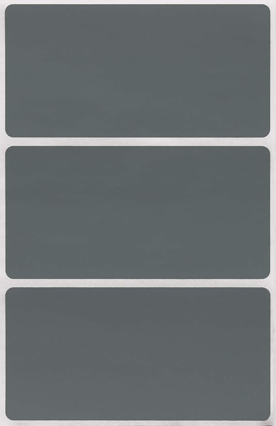 Royal Green Rectangular Stickers Color-Coding Labels for Organizing, Moving, and Storage Boxes 4" x 2" Stickers to Write On Name Tags, 150-Pack (Grey)