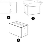 Hoikwo 12x9x4 Inches Medium White Shipping Boxes Set of 25, Sturdy Cardboard Boxes for Small Business for Packaging Mailing