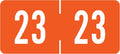 Doctor Stuff 2023 Year Stickers, Dark Orange, 500/Roll, 1/2" x 1-1/8", Medical Folder Labels, End Tab Stickers, Yearly File Labels