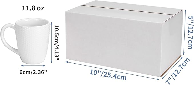 Hoikwo 10x7x5 Inches Small White Shipping Boxes Set of 40, Sturdy Cardboard Boxes for Small Business for Packaging Mailing