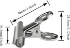 HAHIYO 2inch Silver Bulldog Clips Metal File Hinge Binder Clips Clamps Save Space Strong Spring Jaws Rock Solid Grip Book Lay Flat Deburred Edge for Hang Photos Wall Grid Dog Food 13PCS