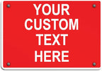 Aluminum Weatherproof Metal Sign Multiple Sizes Custom Personalized Text Here Red White Danger Horizontal Street Signs 10x7Inches