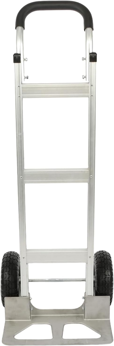 findmall 500 Lbs Capacity Dolly Aluminum Silver Hand Truck with Wide Wheels for Moving