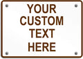 Aluminum Weatherproof Metal Sign Multiple Sizes Custom Personalized Text Here White Brown Recreational Horizontal Street Signs 14x10Inches