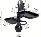 5 in 1 Car Table Tray，Mobile Phone Holder Car Cup Holder Tray ，360° Rotation Cup Holder Tray for Car，Compatible with Vehicles, Car, Road Trip Essentials