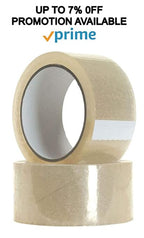 ABC Carton Sealing Tape 2.84 Inches Wide x 54.68 yd Length. 24 Rolls of Clear Moving Tape for Boxes. Box Tape for Moving, Packing, Shipping, and Mailing. 2 mil Thick Acrylic Shipping Tape Rolls